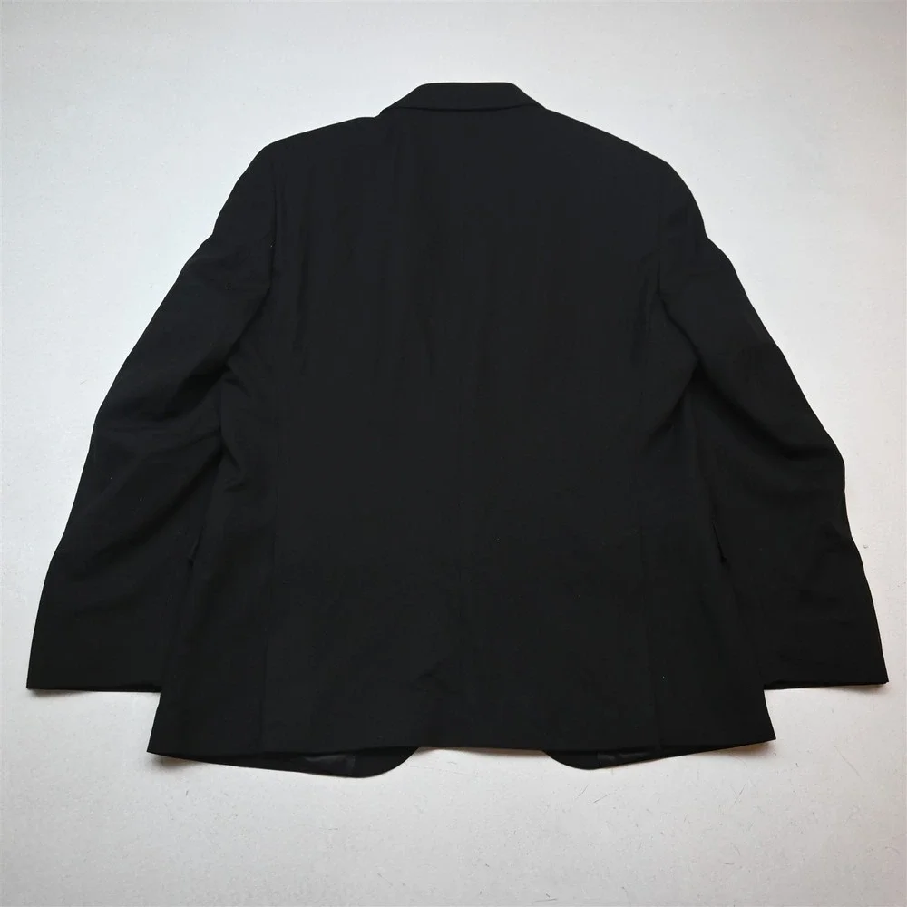 Kenneth Cole Reaction 42R 36x34 Black Technicole Soft Shoulder Mens Suit